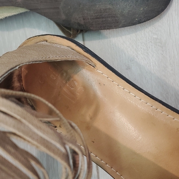 J.Shoes Estelle Gladiator Sandals Flats Side Zip shoes sz 7.5 - Picture 8 of 10